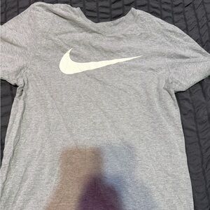 Nike Heather Gray Tee with White Print